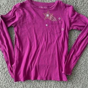 Crewcuts Kids Long Sleeve Fuchsia Star Shirt